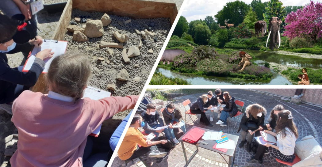 Bambini e giovani adulti alle prese con riconoscimento e scavo di reperti archeo-paleontologici presso il Museo di Casal de’ Pazzi